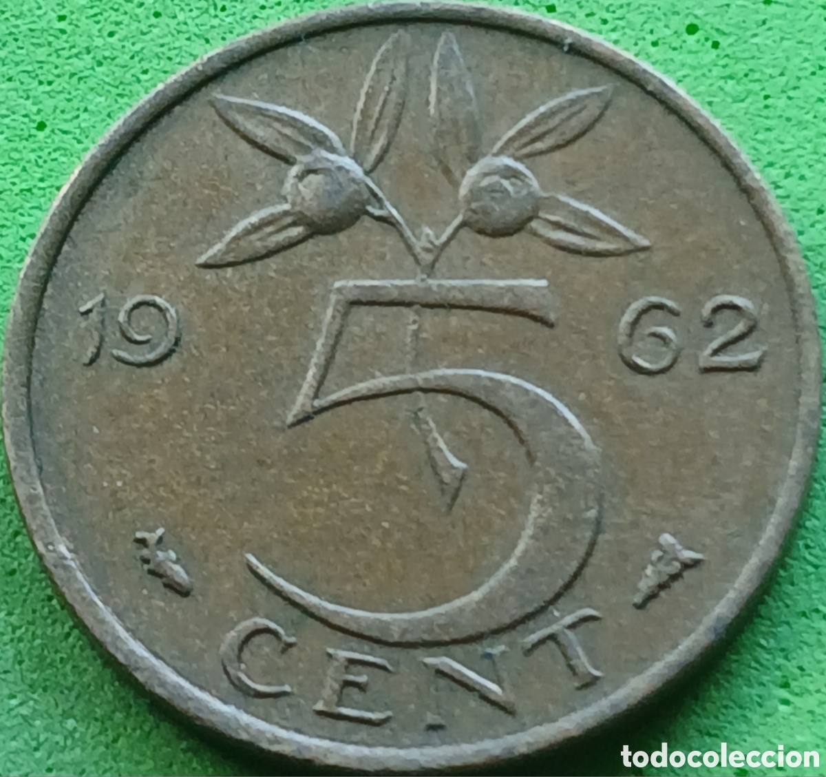 Monedas antiguas de Europa: Pa&iacute;ses Bajos 5 cent 1962 km#181