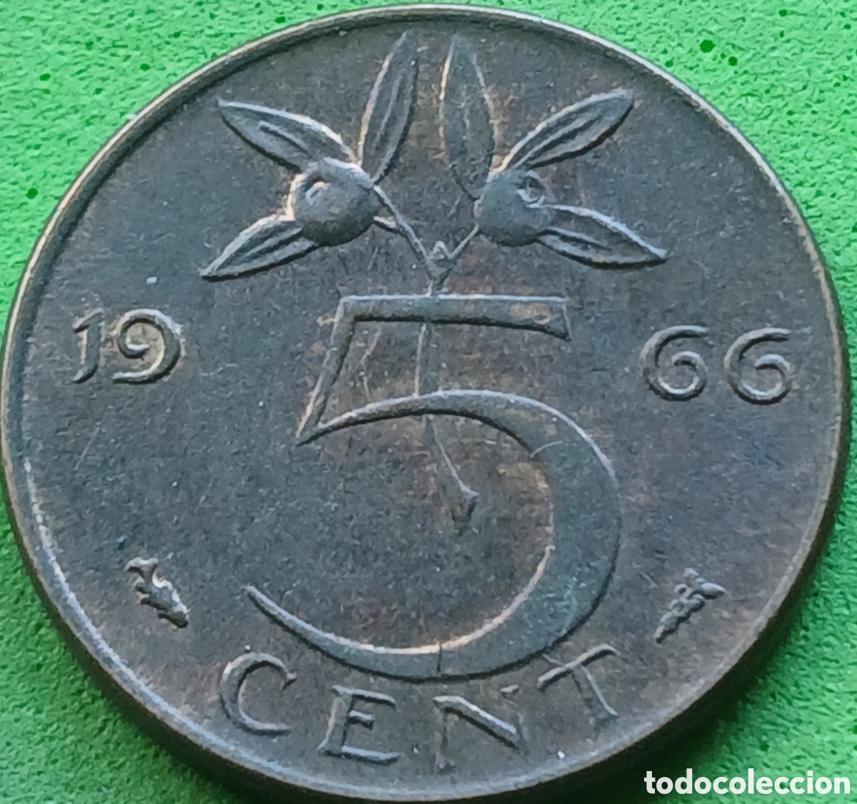 Monedas antiguas de Europa: Pa&iacute;ses Bajos 5 cent 1966 km#181