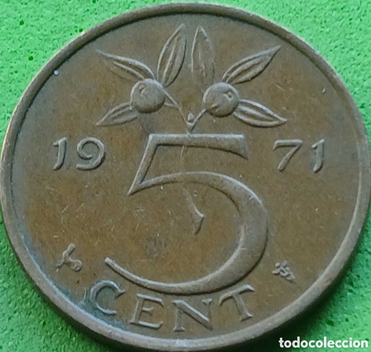 Monedas antiguas de Europa: Pa&iacute;ses Bajos 5 cent 1971 km#181