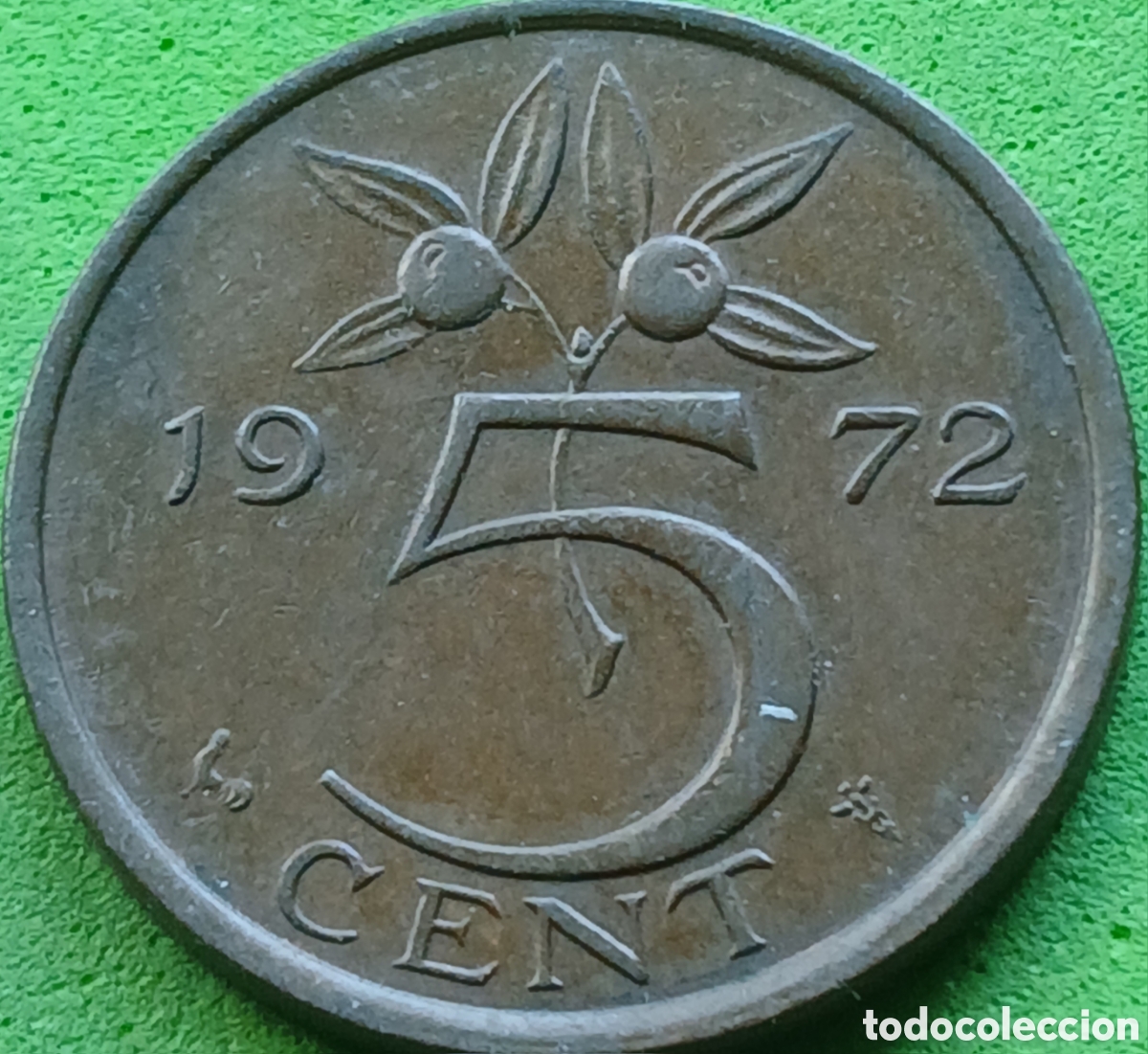 Monedas antiguas de Europa: Pa&iacute;ses Bajos 5 cent 1972 km#181
