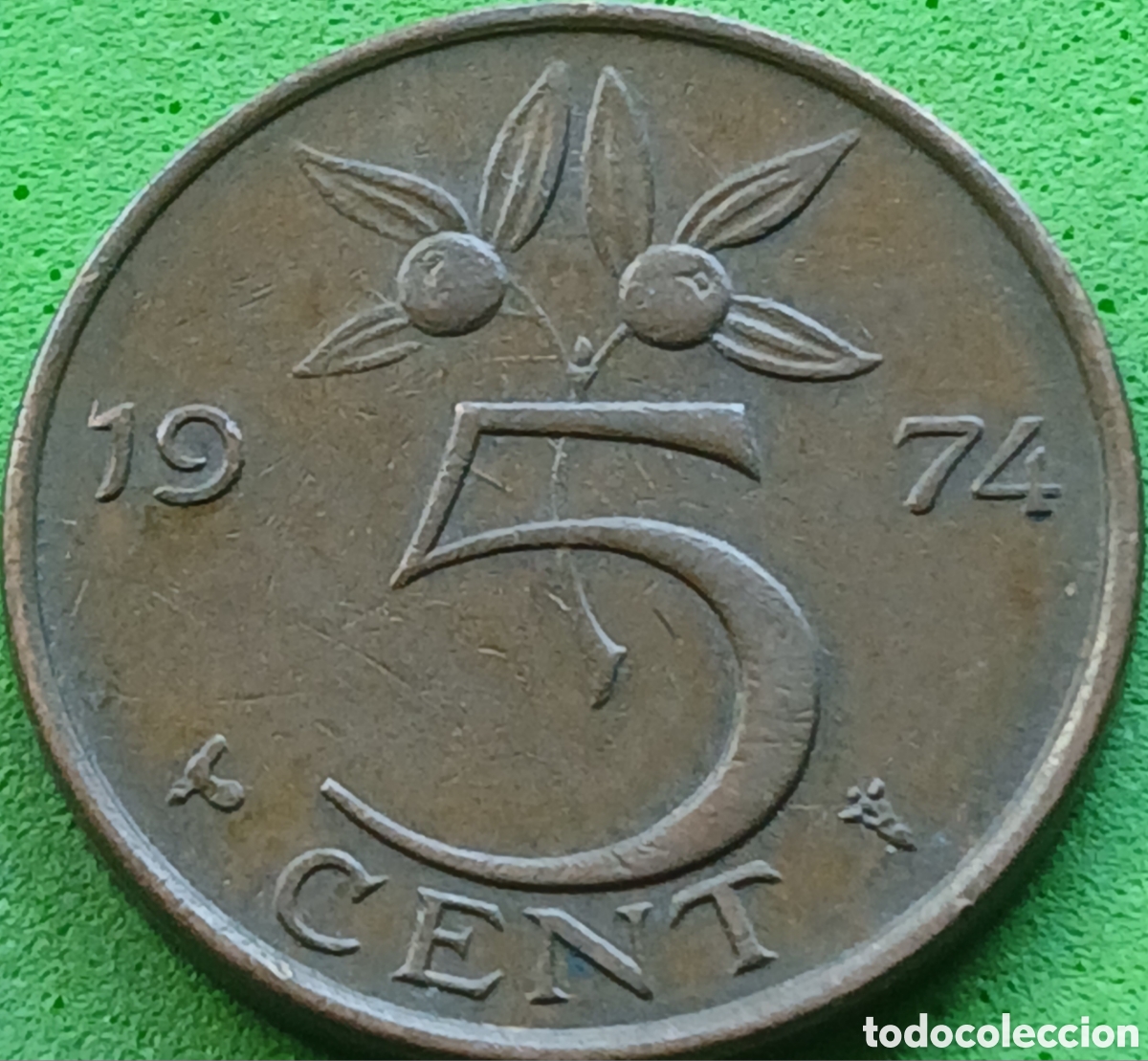 Monedas antiguas de Europa: Pa&iacute;ses Bajos 5 cent 1974 km#181