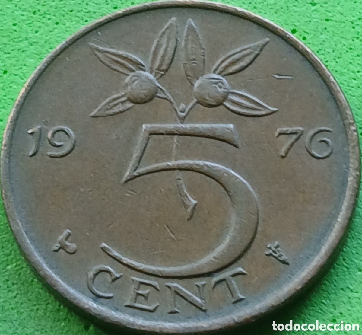 Monedas antiguas de Europa: Pa&iacute;ses Bajos 5 cent 1976 km#181