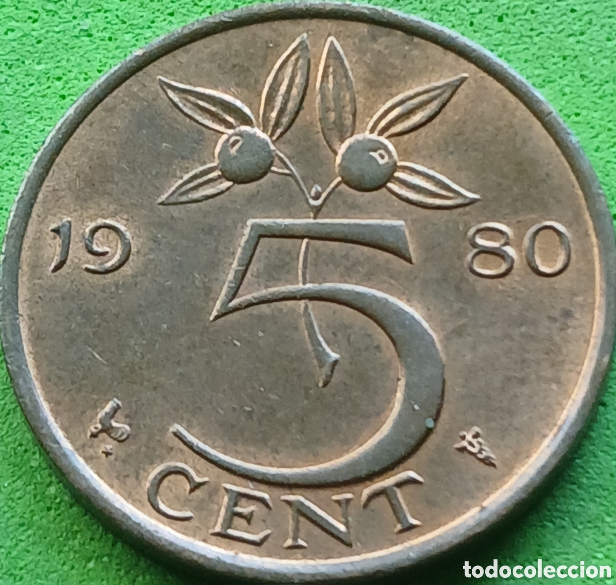 Monedas antiguas de Europa: Pa&iacute;ses Bajos 5 cent 1980 km#181