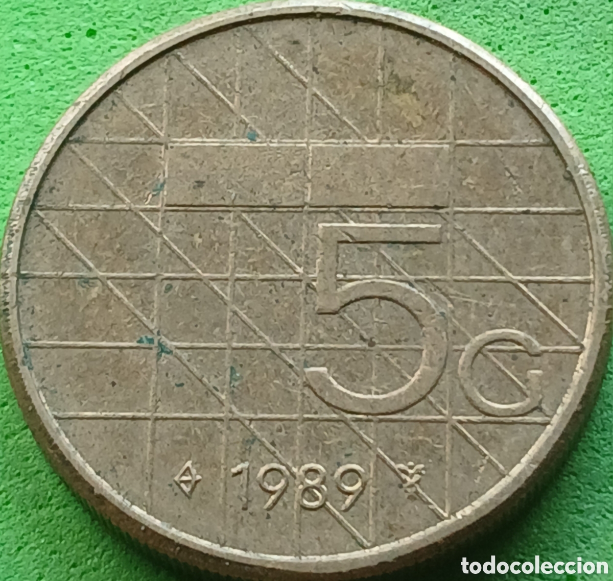 Monedas antiguas de Europa: Pa&iacute;ses Bajos 5 gulden 1989 km#210