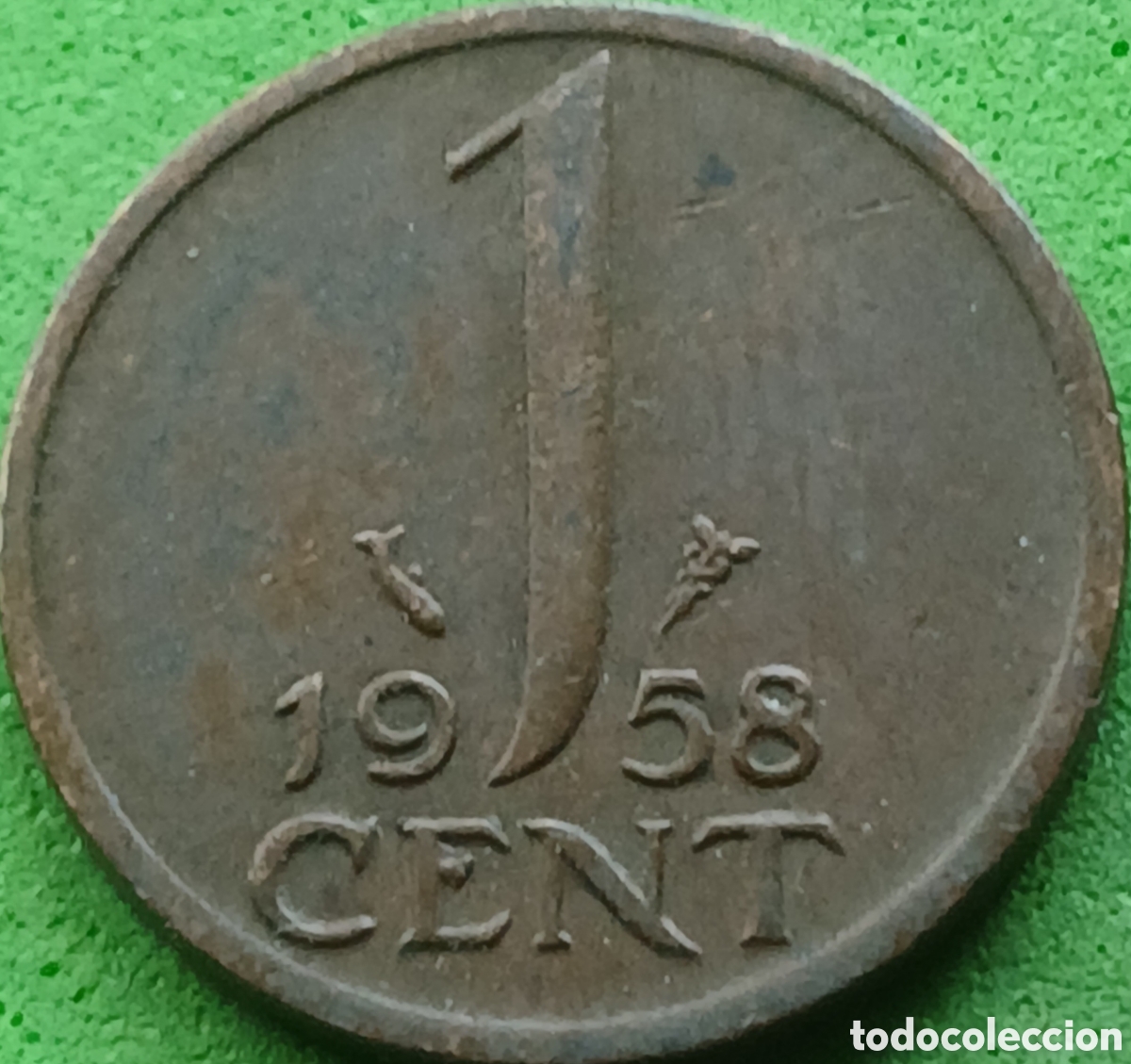 Monedas antiguas de Europa: Pa&iacute;ses Bajos 1 cent 1958 km#180