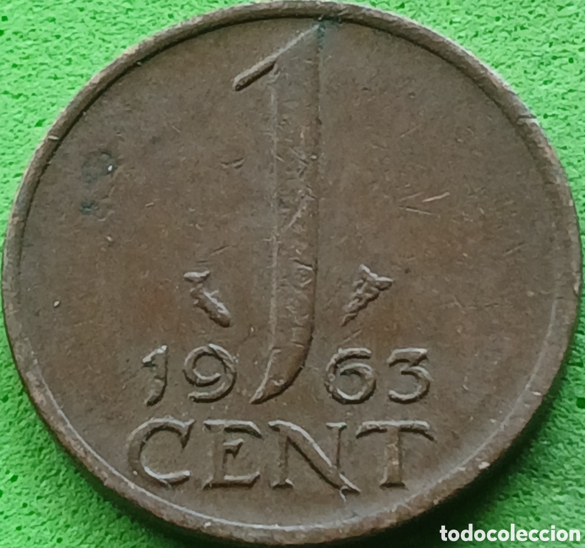 Monedas antiguas de Europa: Pa&iacute;ses Bajos 1 cent 1963 km#180