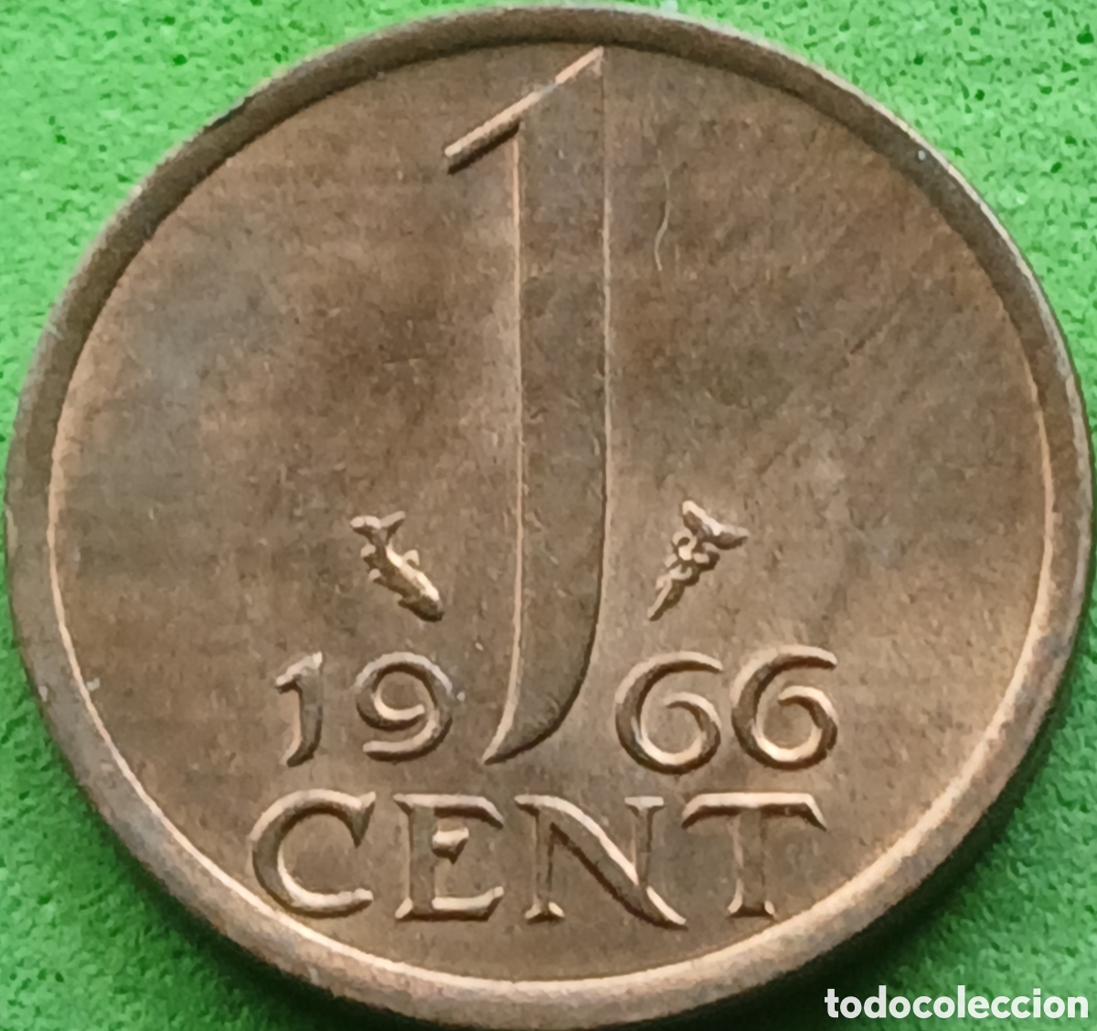 Monedas antiguas de Europa: Pa&iacute;ses Bajos 1 cent 1966 km#180