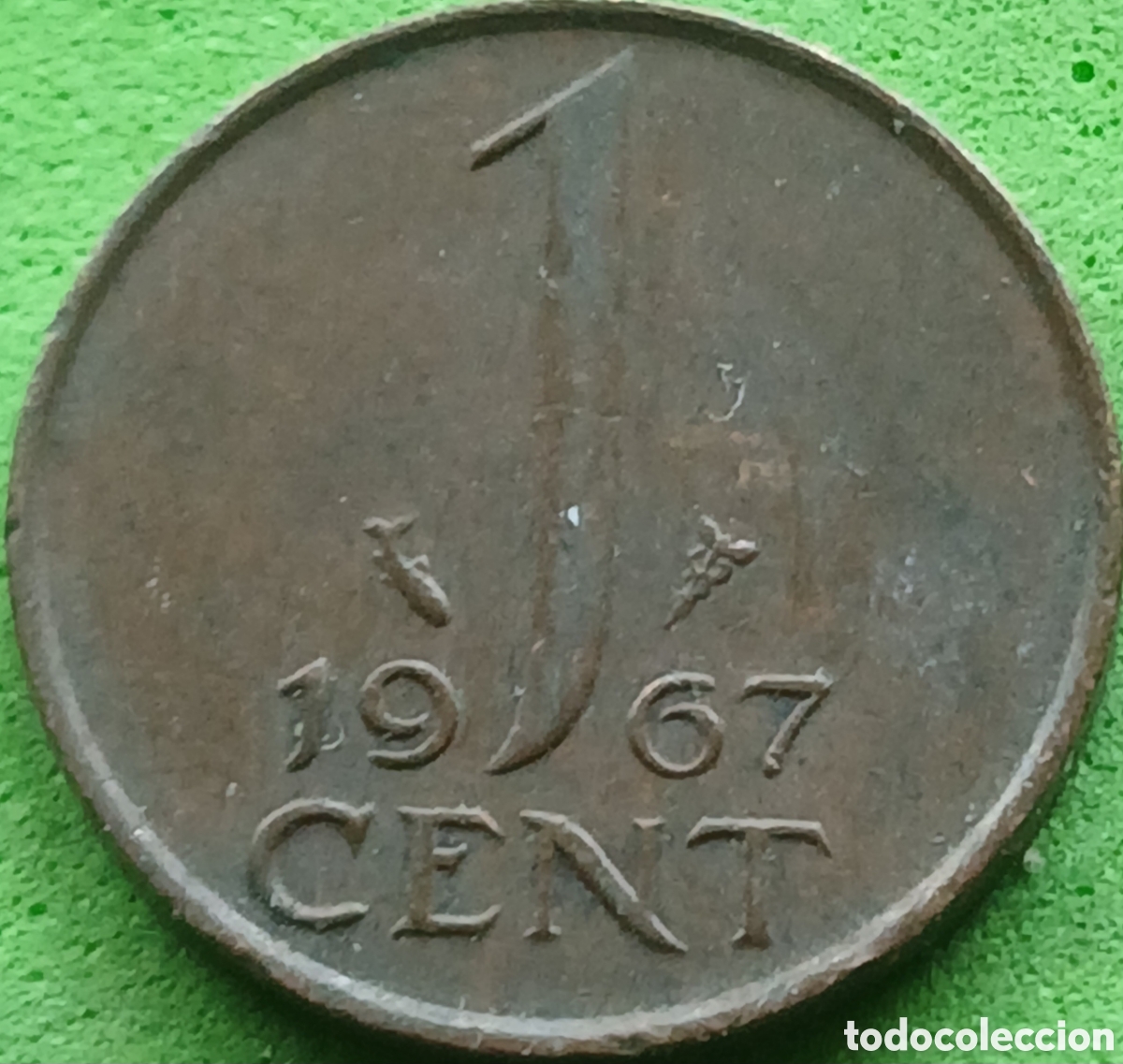 Monedas antiguas de Europa: Pa&iacute;ses Bajos 1 cent 1967 km#180