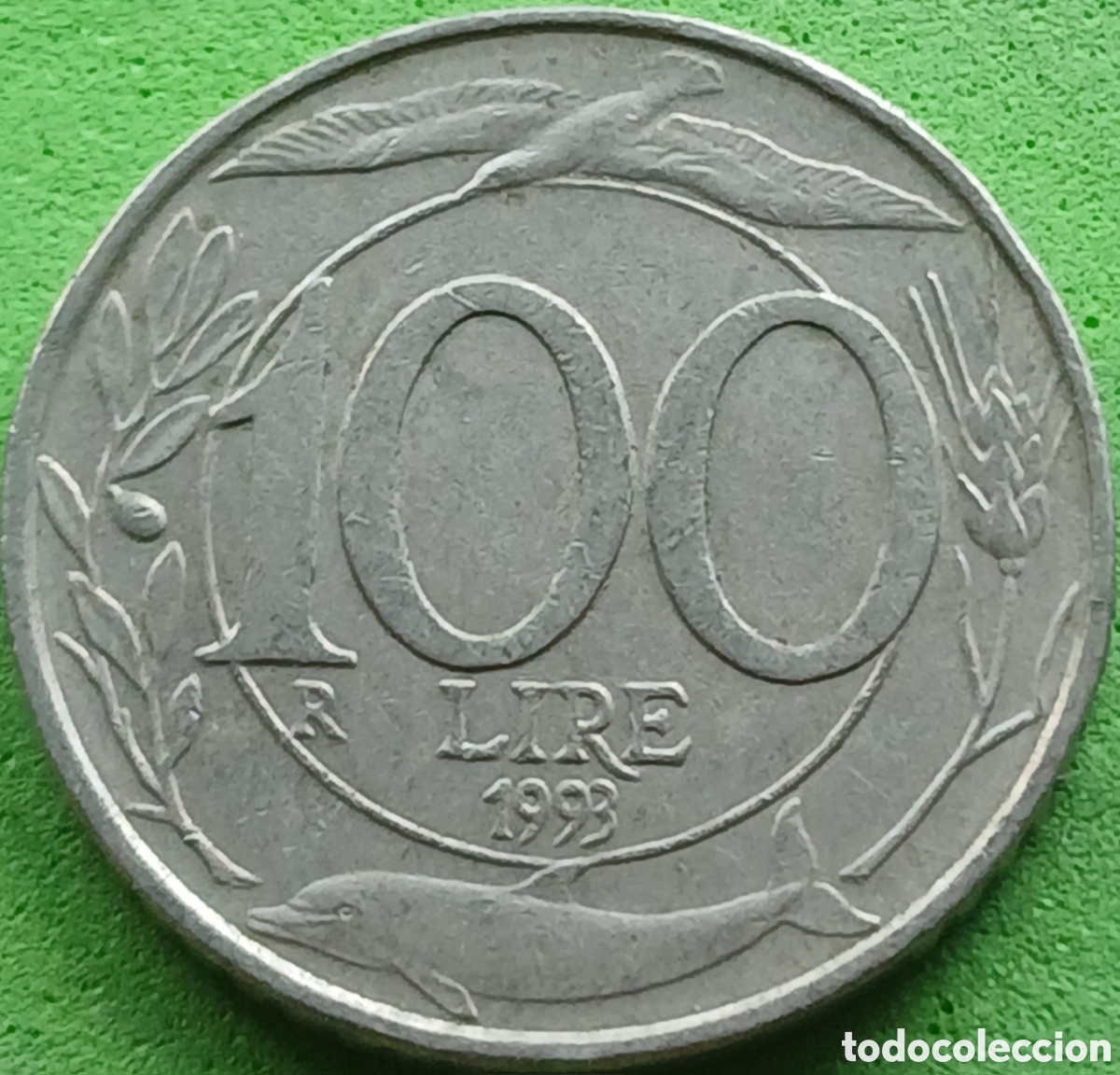 Monedas antiguas de Europa: Italia 100 liras 1993 km#159 cabeza grande