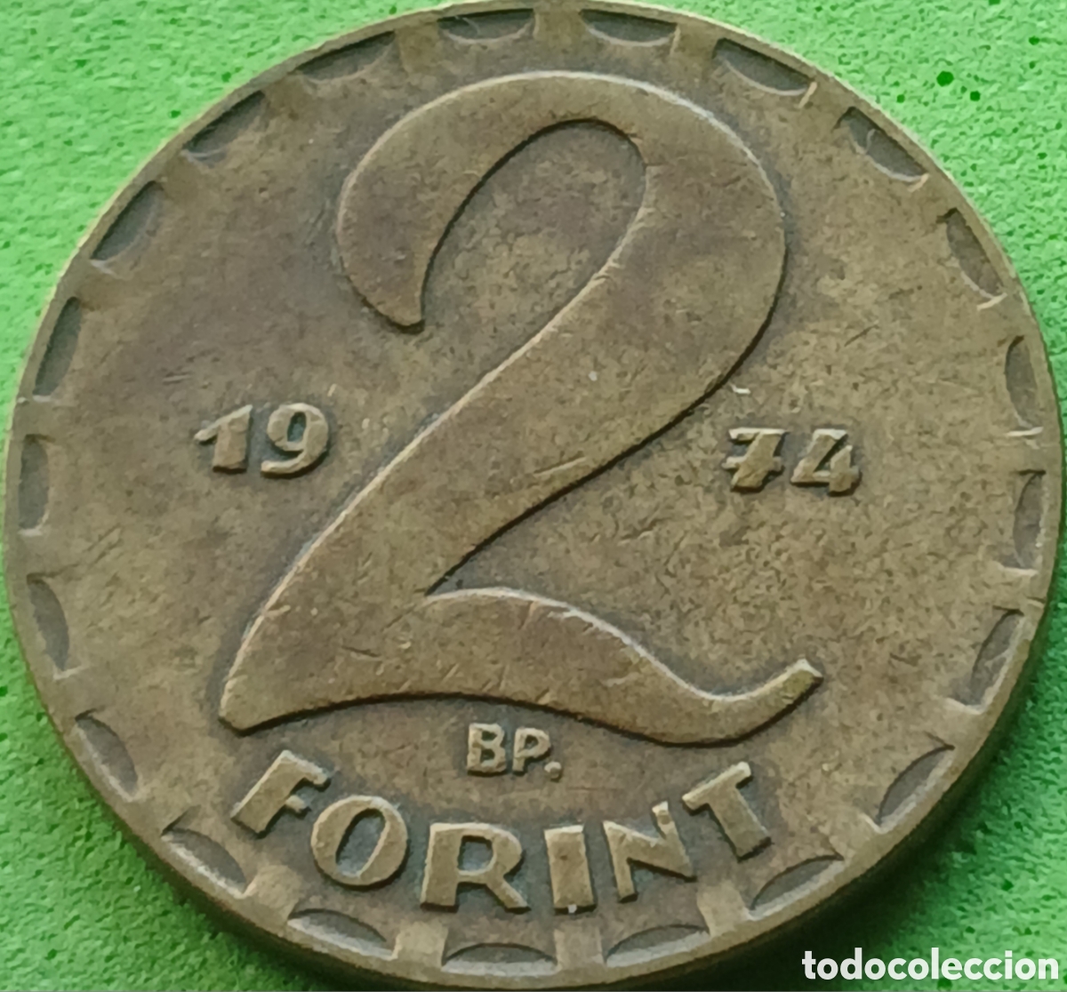 Monedas antiguas de Europa: Hungr&iacute;a 2 forint 1974 km#591