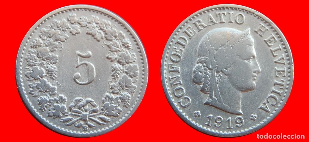 Monedas antiguas de Europa: 5 RAPPEN 1919 SUIZA-155476