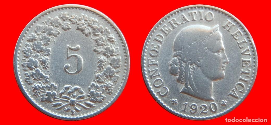 Monedas antiguas de Europa: 5 RAPPEN 1920 SUIZA-155477