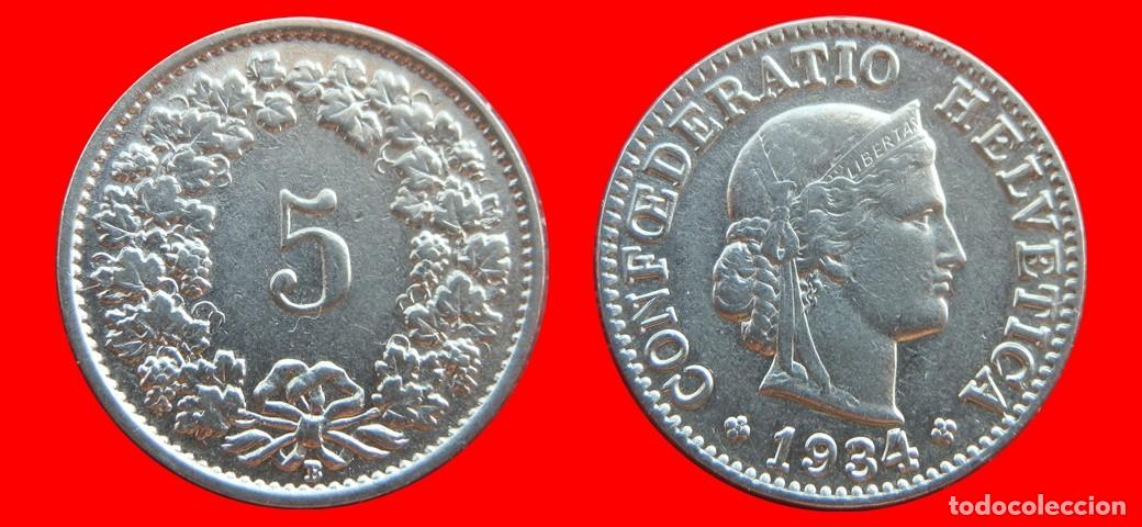 Monedas antiguas de Europa: 5 RAPPEN 1934 SUIZA-155481