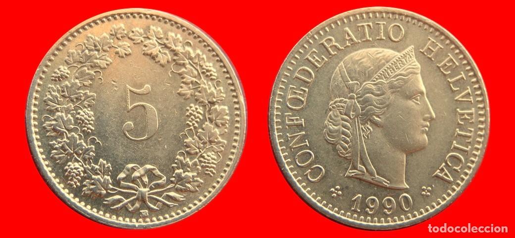 Monedas antiguas de Europa: 5 RAPPEN 1990 SUIZA-155485