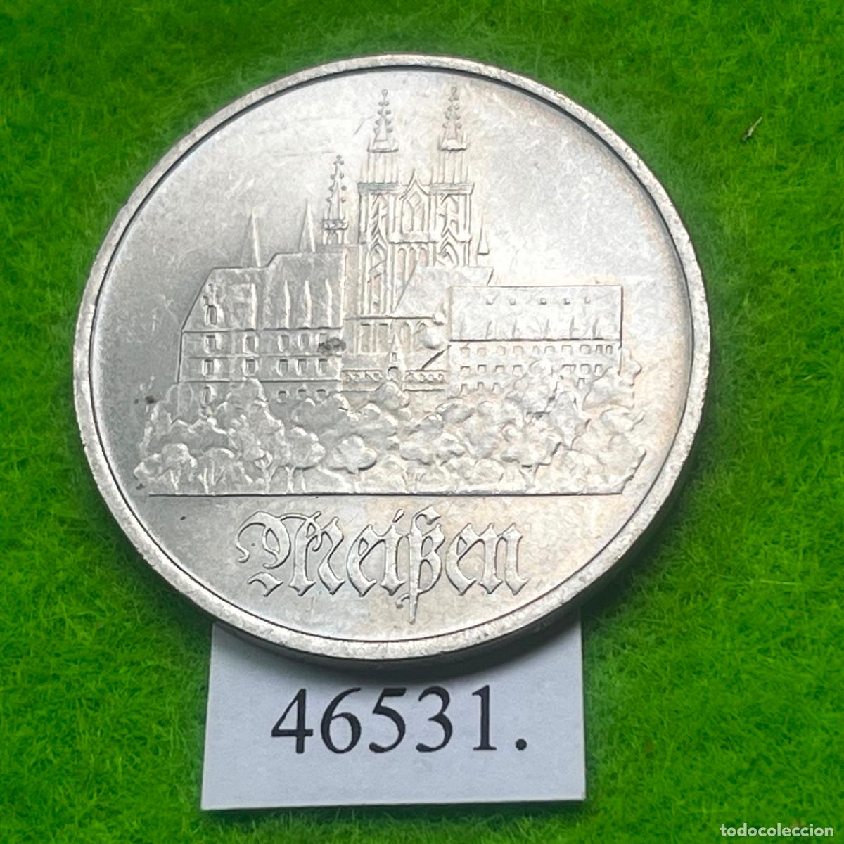 Monedas antiguas de Europa: ALEMANIA COMUNISTA 5 marcos 1972 A, Meissen, RDA ; DDR