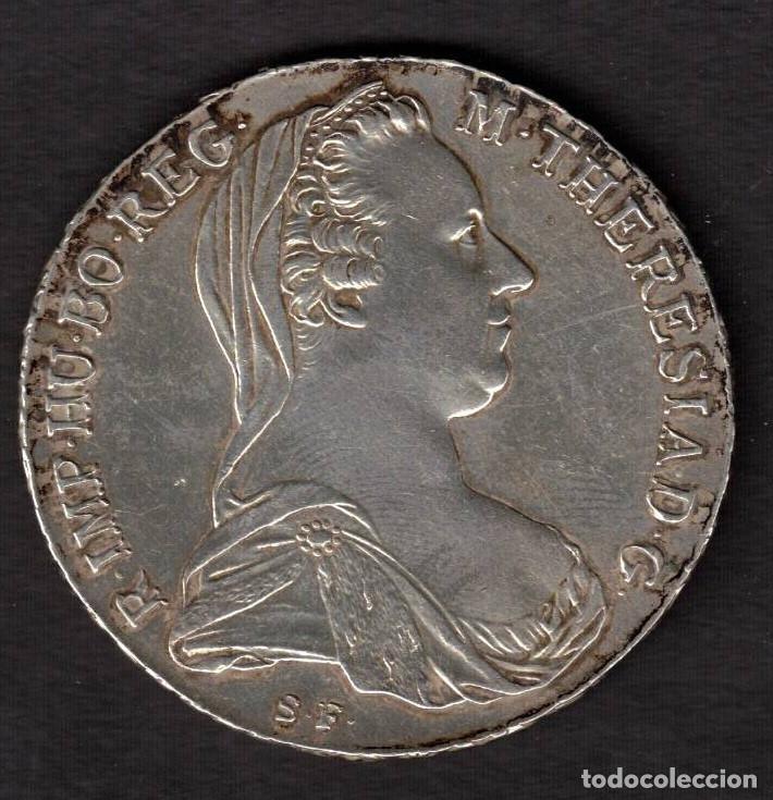 Monedas antiguas de Europa: AUSTRIA MONEDA THALER 1780 EMPERATRIZ MARIA TERESA REACU&Ntilde;ACION OFICIAL PLATA