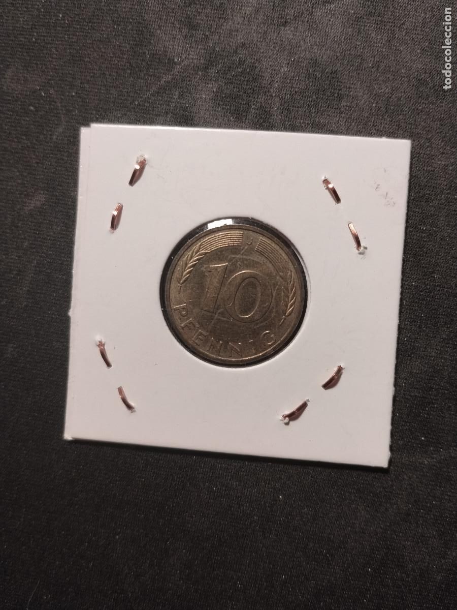 Monedas antiguas de Europa: Alemania Occidental 10 Pfennig 1988 J Hamburgo