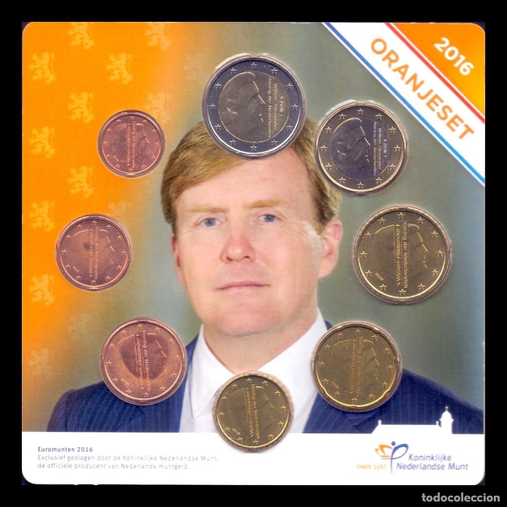 Monedas antiguas de Europa: Holanda&nbsp;Cartera Euro Set 8 Monedas Emisi&oacute;n Oficial 2016 Sc Unc