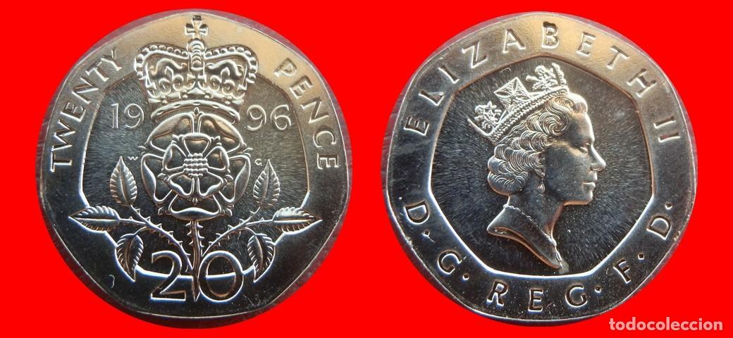 Monedas antiguas de Europa: 20 PENIQUES PENCE 1996 SIN CIRCULAR PROCEDENTE DE BLISTER INGLATERRA REINO UNIDO-9872SC