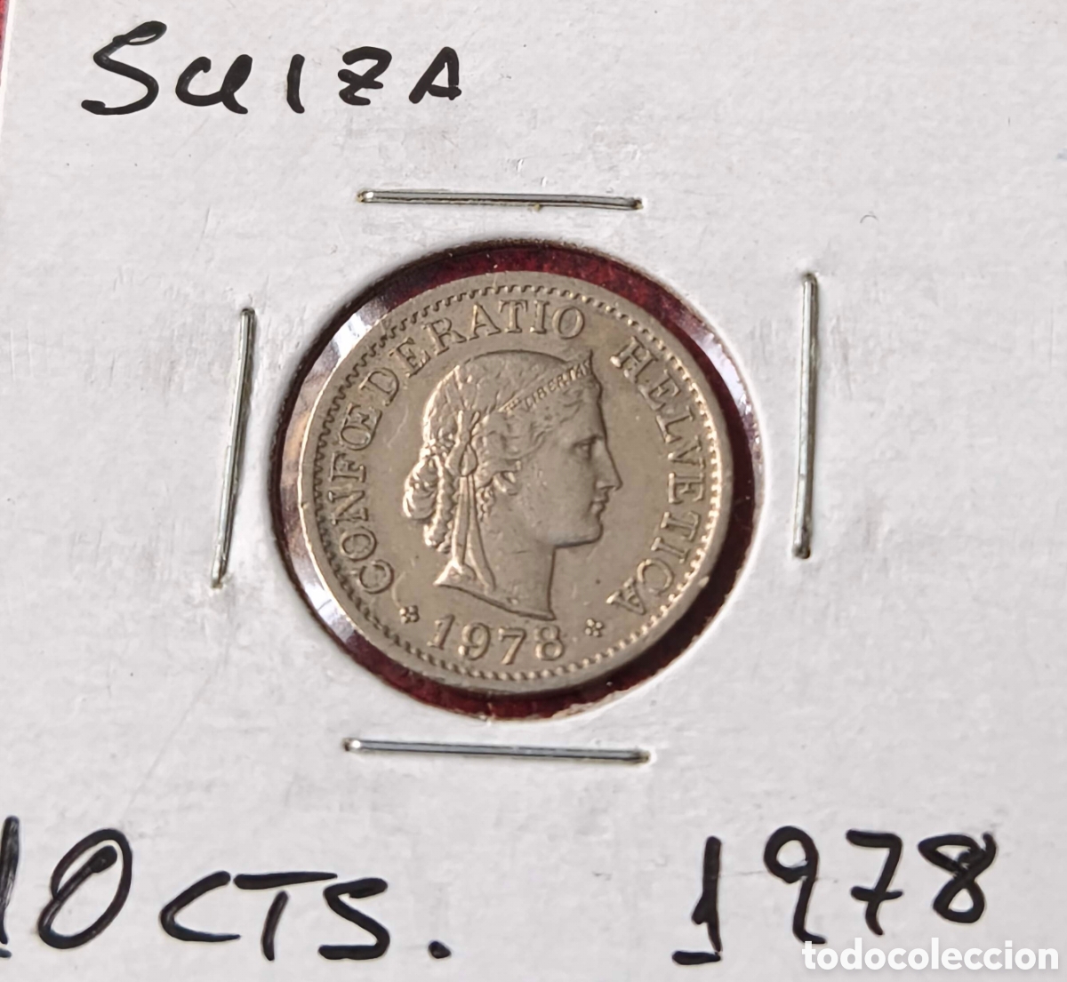 Monedas antiguas de Europa: Suiza. 1978. 10 c&eacute;ntimos