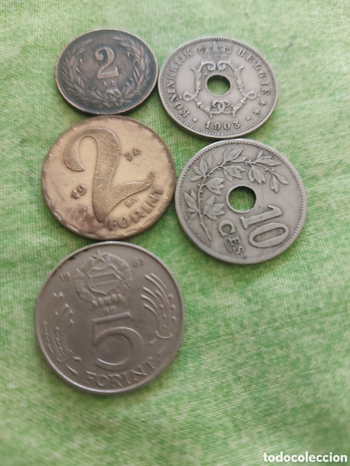 Monedas antiguas de Europa: 5 monedas del mundoy - Foto 1