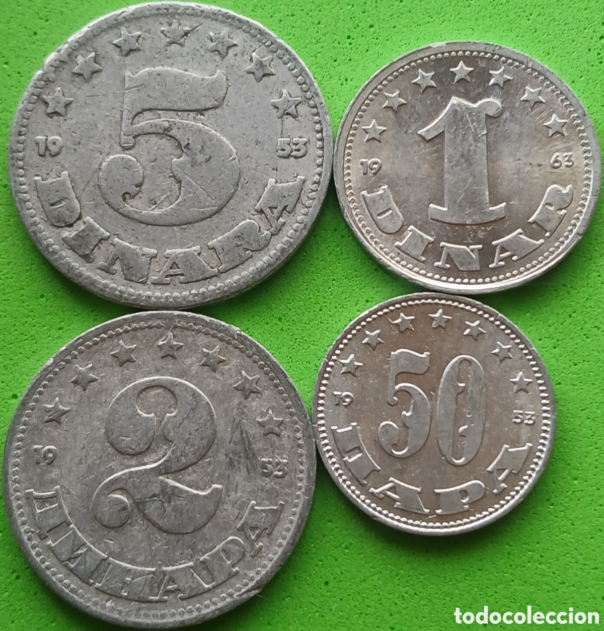 Monedas antiguas de Europa: Yugoslavia lote 4 monedas diferentes