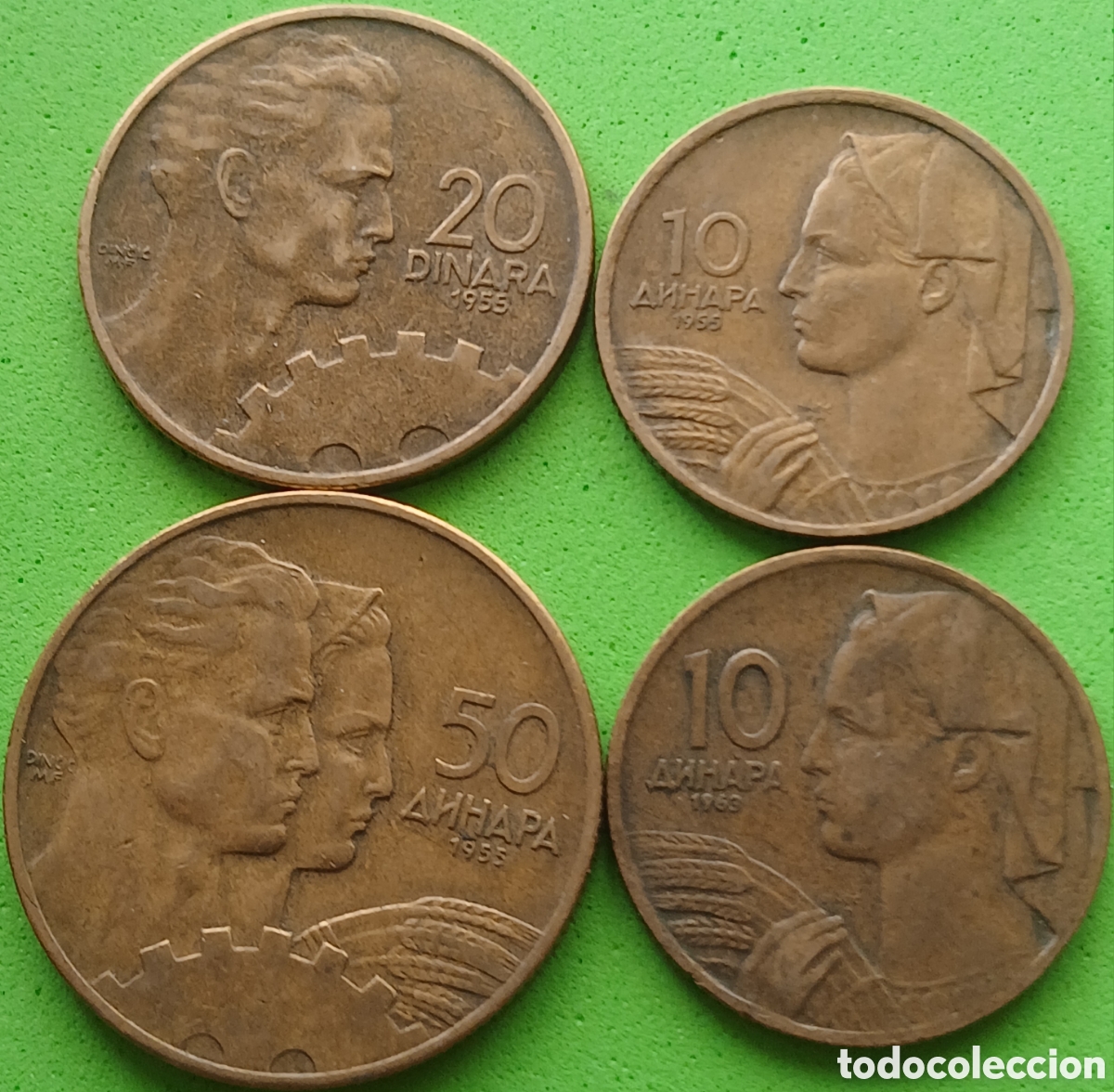 Monedas antiguas de Europa: Yugoslavia lote 4 monedas / diferentes fechas