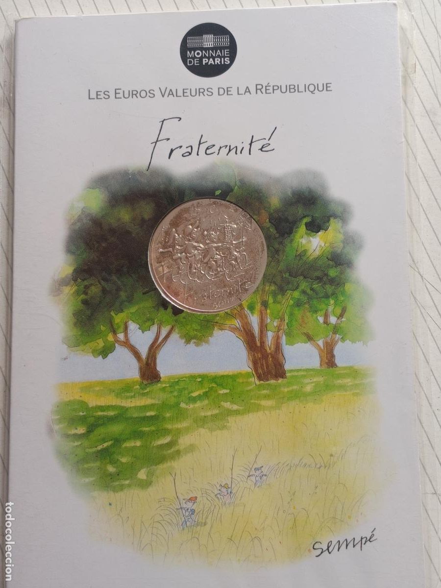 Monedas antiguas de Europa: Francia. 10 euros de plata de 2014 precintada en blister. Fraternit&eacute;
