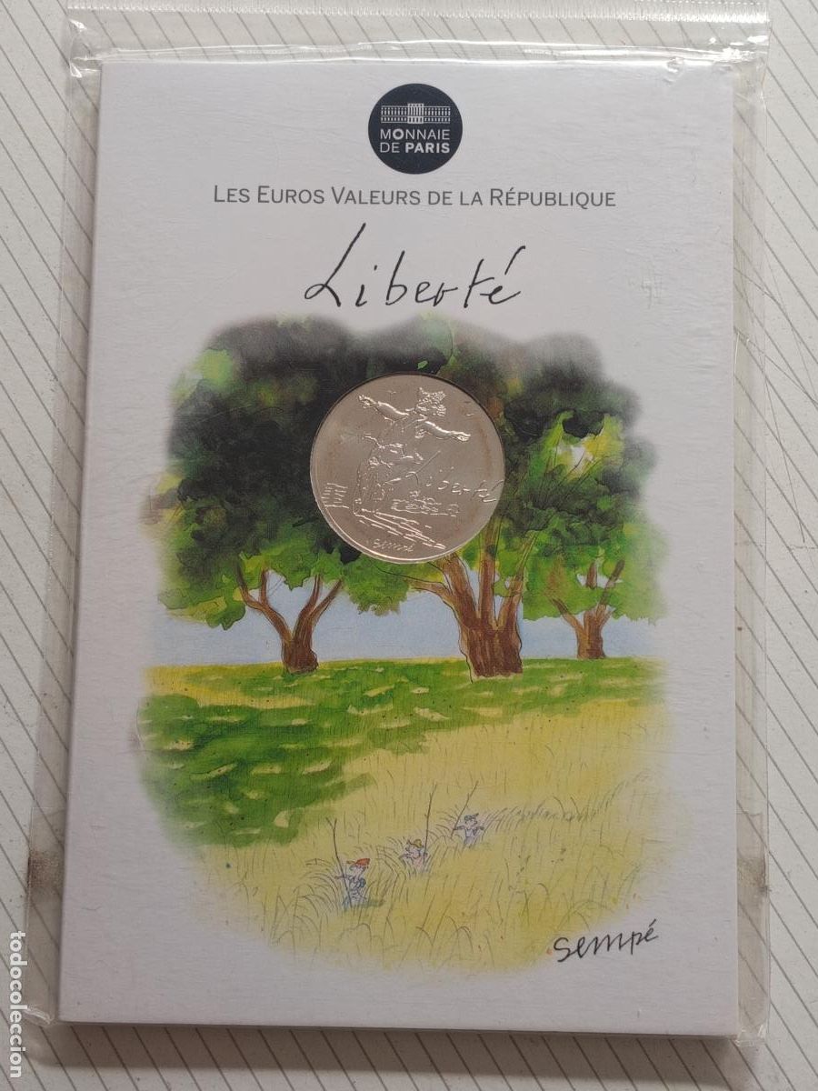Monedas antiguas de Europa: Francia. 10 euros de plata de 2014 precintada en blister. Libert&eacute;