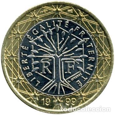 Monedas antiguas de Europa: 1 euros de Francia a&ntilde;o 1999
