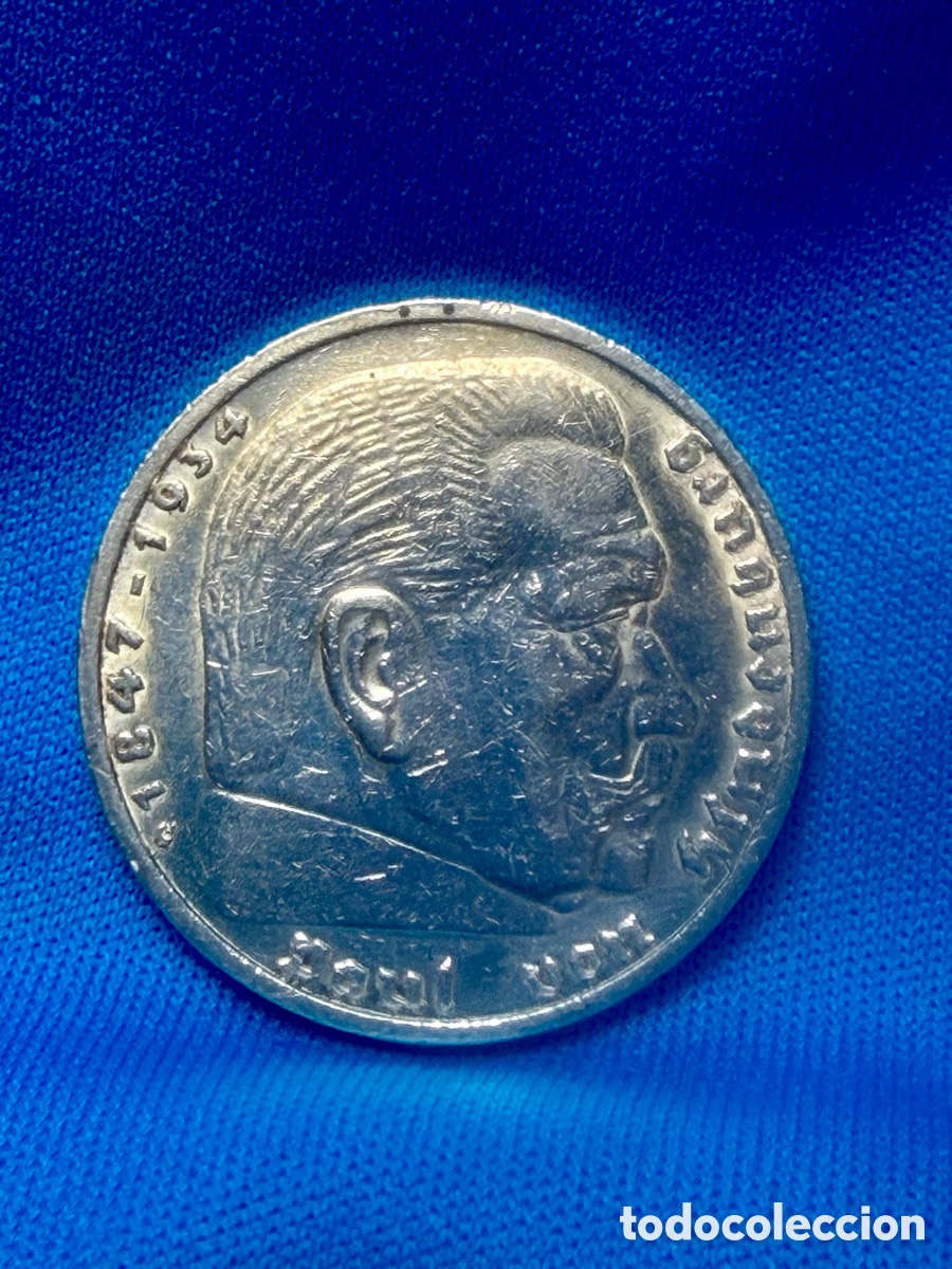 Monedas antiguas de Europa: Moneda plata 5 Reichsmark a&ntilde;o 1936. Alemania