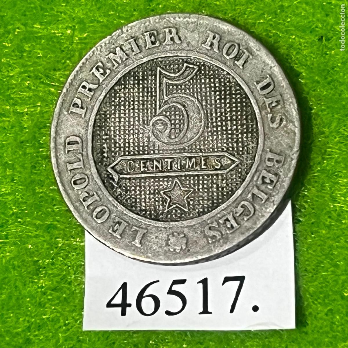 Monedas antiguas de Europa: B&eacute;lgica 5 c&eacute;ntimos 1863