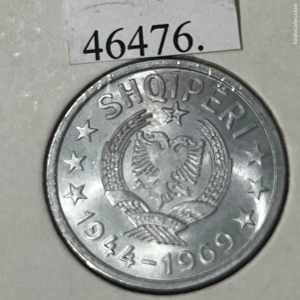 Monedas antiguas de Europa: Albania 20 qindarka 1944 1969, 25.&ordm; aniversario de la liberaci&oacute;n del pa&iacute;s
