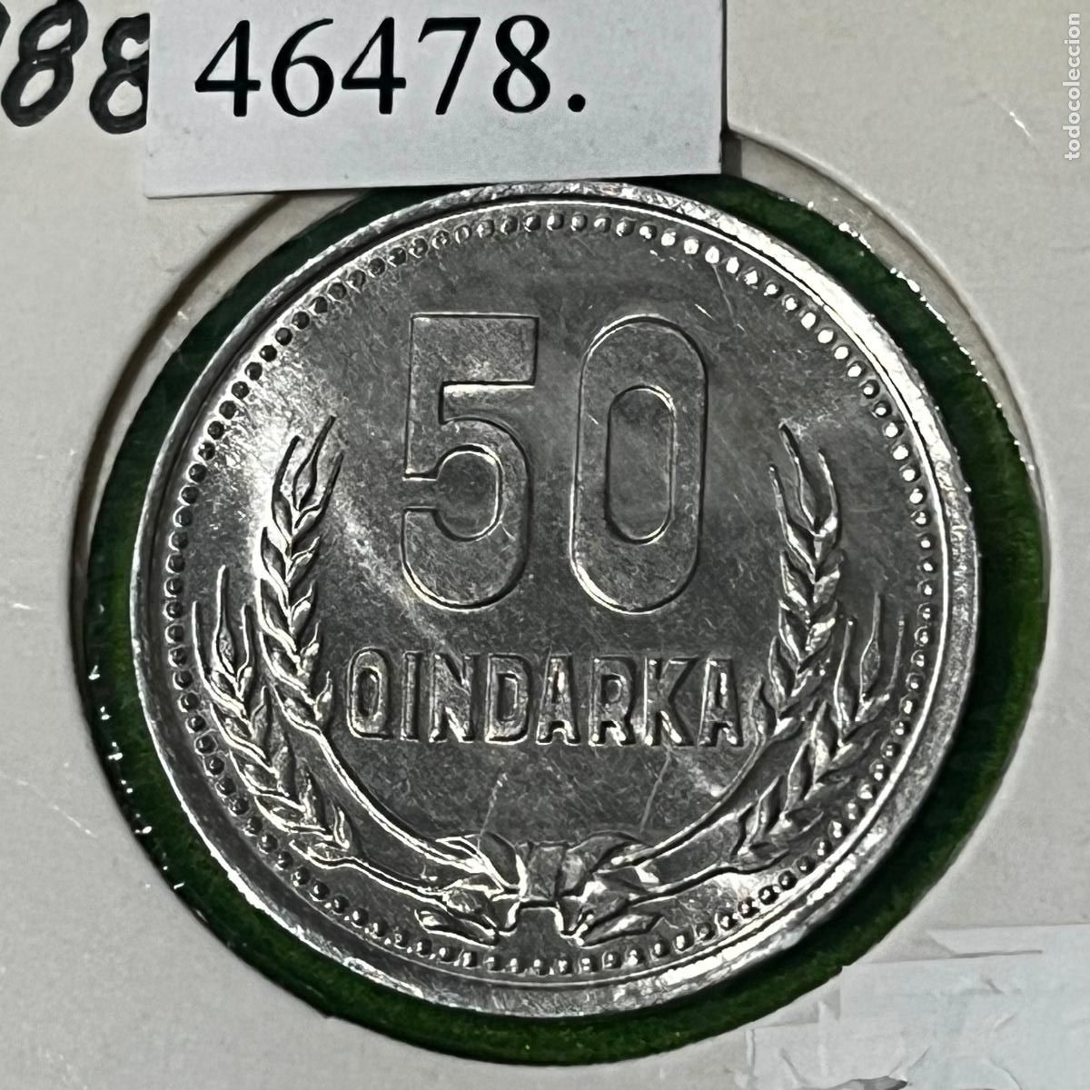 Monedas antiguas de Europa: Albania 50 qindarka 1988