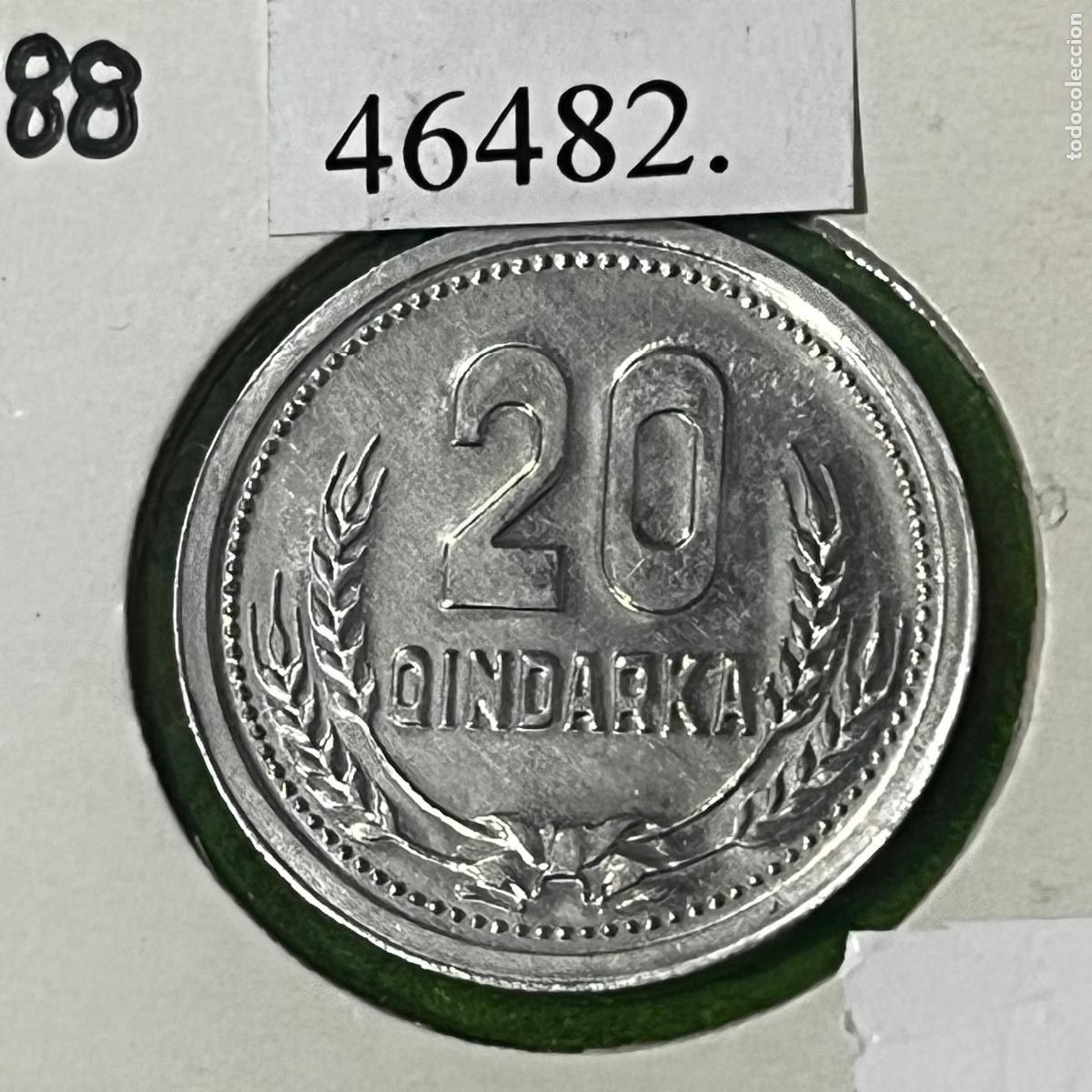 Monedas antiguas de Europa: Albania 20 qindarka 1988