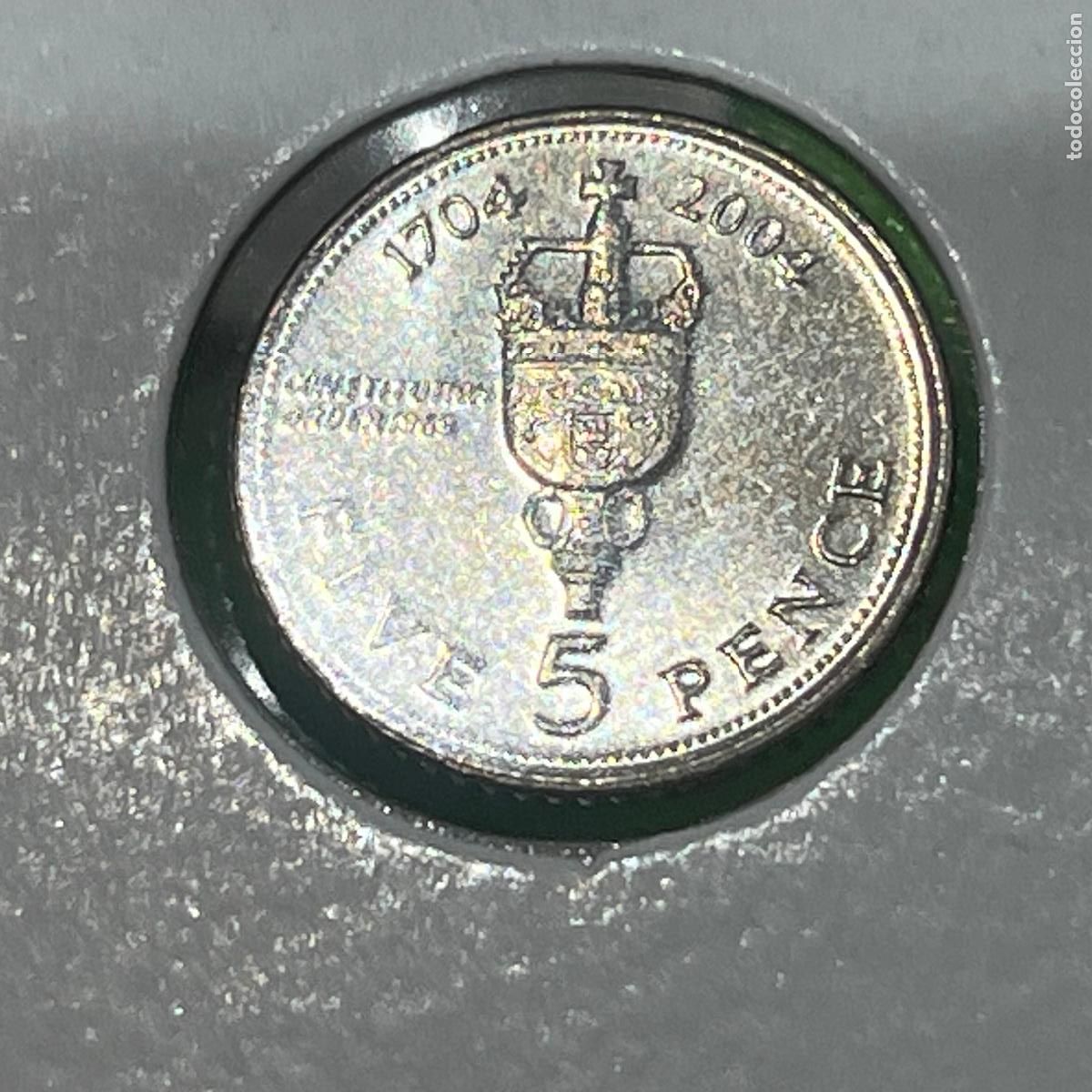 Monedas antiguas de Europa: Espa&ntilde;a ocupaci&oacute;n inglesa de Gibraltar, 5 peniques 2004 , 1 moneda, 46485 4