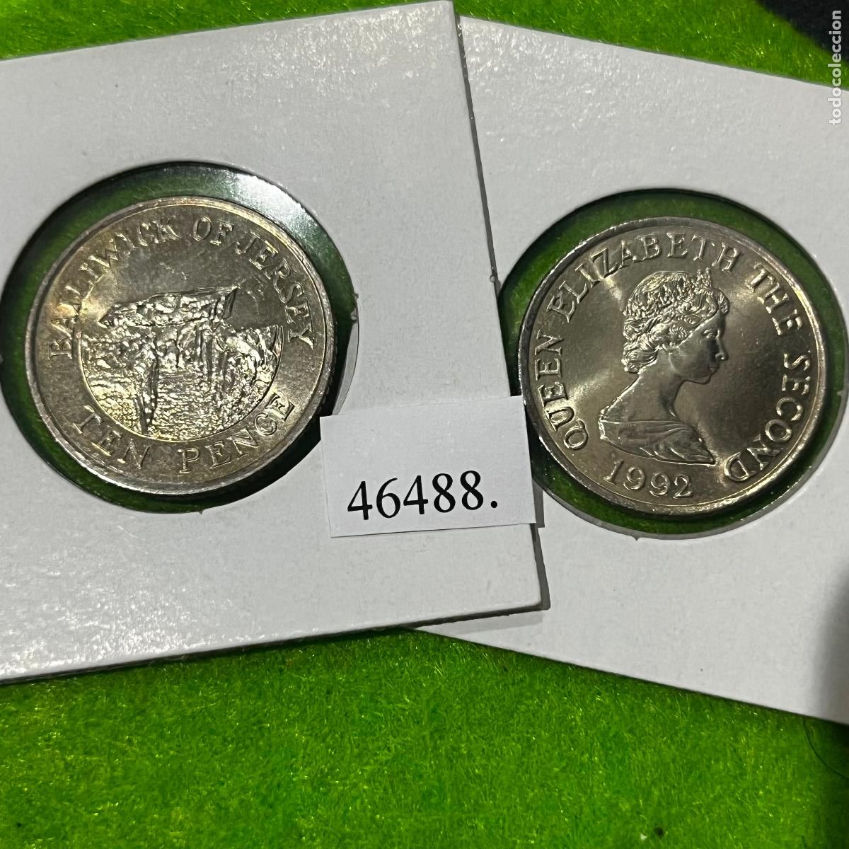 Monedas antiguas de Europa: Jersey, 10 peniques 1992 , 1 moneda, 46488 5