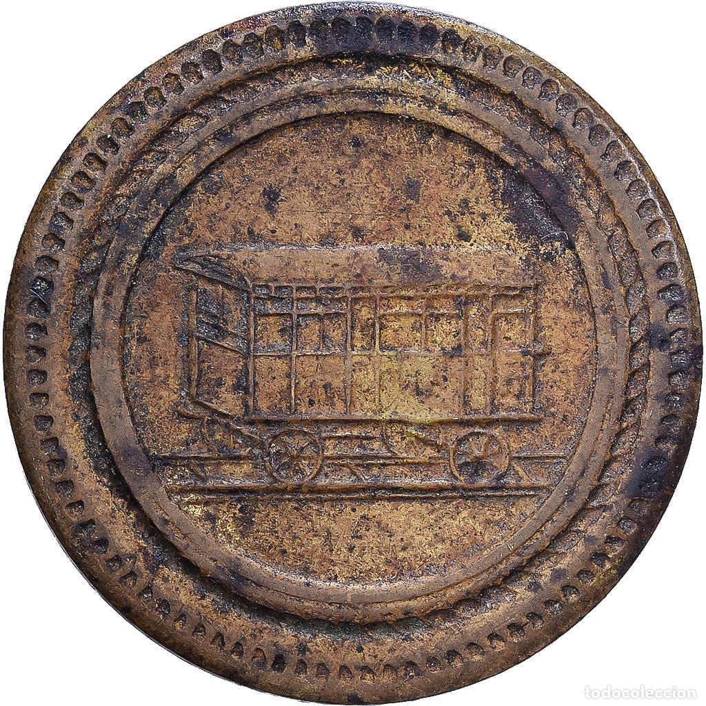 Old Coins of Europe: [#1215651] Francia, A Consommer, 75 Centimes, Wagon, BC+, Lat&oacute;n