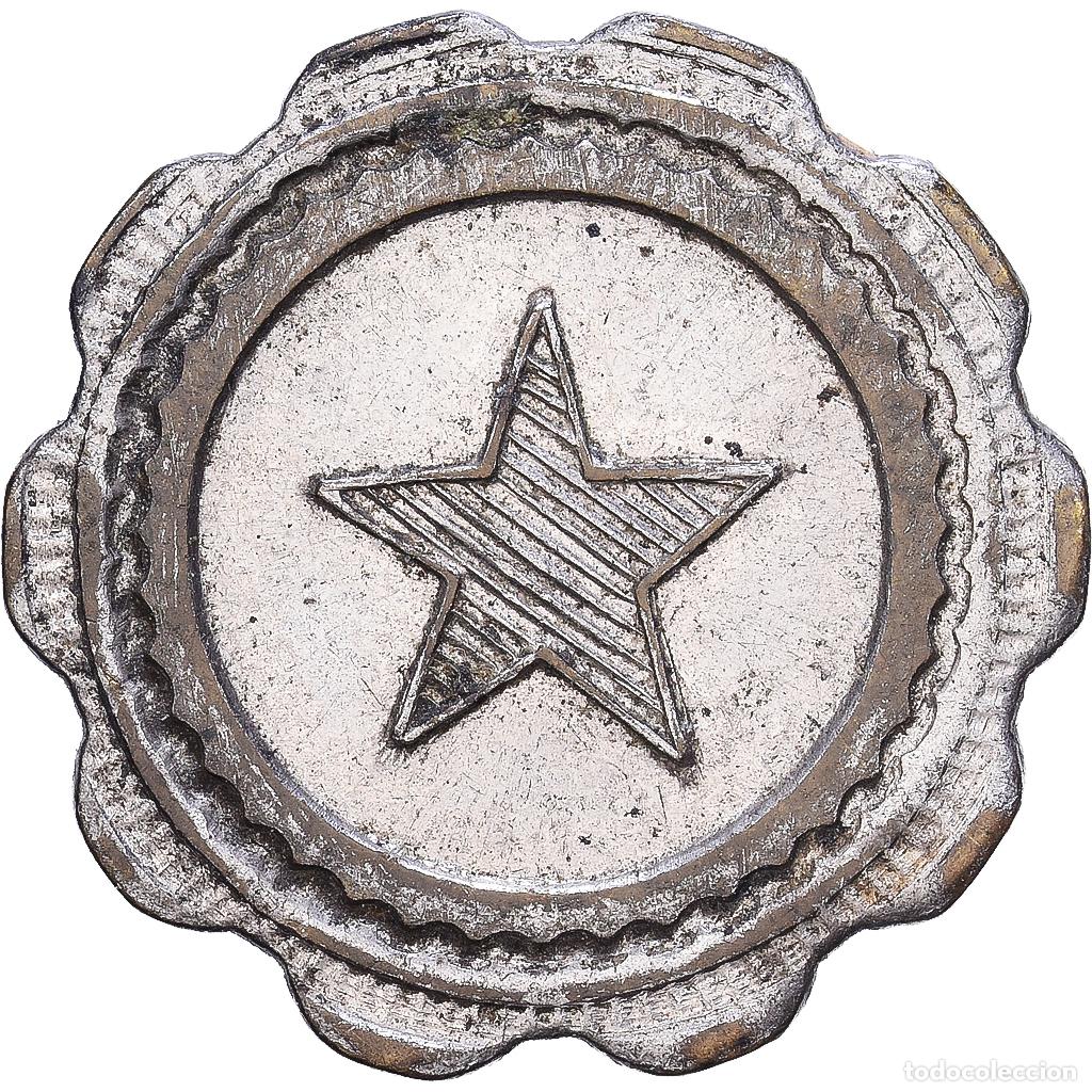 Old Coins of Europe: [#1215652] Francia, A Consommer, 50 Centimes, Etoile, BC+, M&eacute;tal