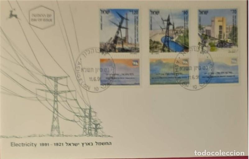 Monedas antiguas de Europa: TS) 1991 ISRAEL, FDC, WITH ELECTRIC POWER PLANTS.
