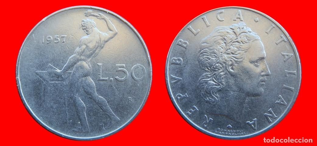 Monedas antiguas de Europa: 50 LIRAS 1957 ITALIA-155509