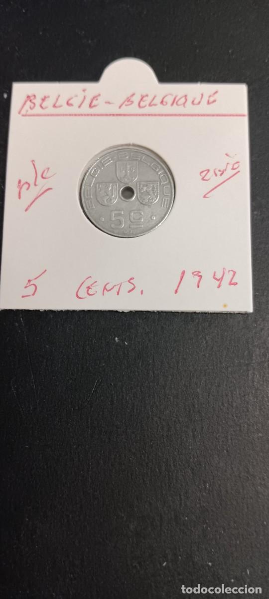 Monedas antiguas de Europa: BELGICA 5 CENTIMOS 1942 BC KM=114 (ZINC) BELGIE-BELGIQUE