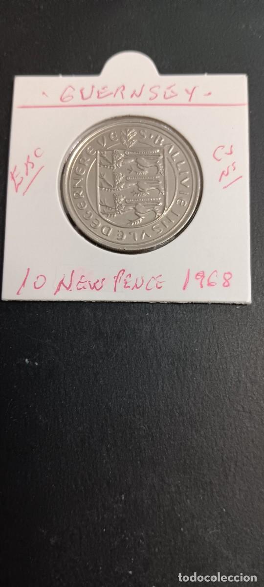 Monedas antiguas de Europa: GUERNSEY 10 NUEVOS PENCE 1968 EBC KM=24 (CUPRONIQUEL)