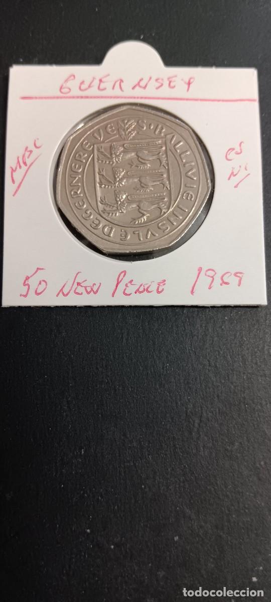 Monedas antiguas de Europa: GUERNSEY 50 NUEVOS PENCE 1969 MBC KM=25 (CUPRONIQUEL)