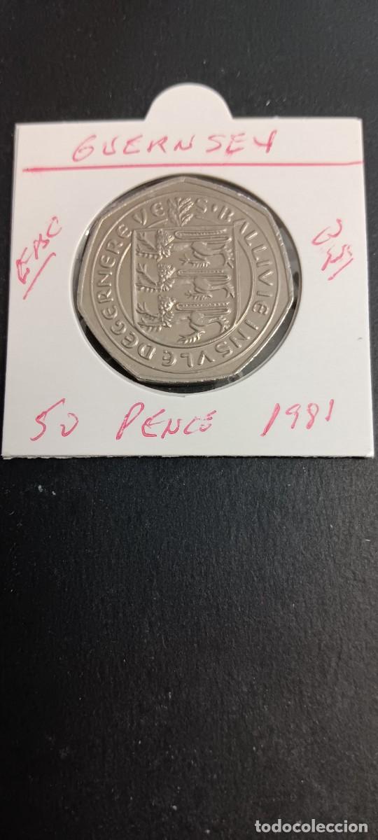 Monedas antiguas de Europa: GUERNSEY 50 PENCE 1981 EBC KM=34 (CUPRONIQUEL)