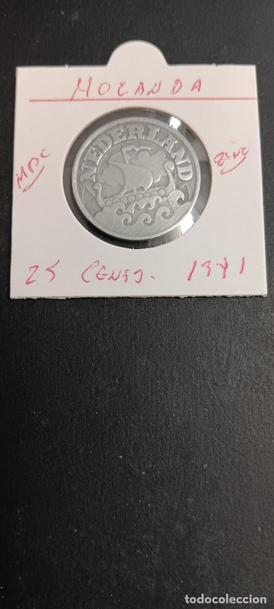 Monedas antiguas de Europa: HOLANDA 25 CENTIMOS 1941 MBC KM=174 (ZINC) II GM
