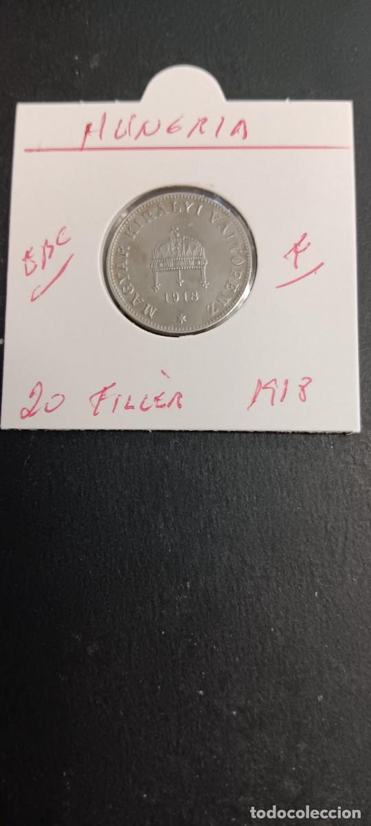 Monedas antiguas de Europa: HUNGRIA 20 FILLER 1918 BC KM=498 (HIERRO)