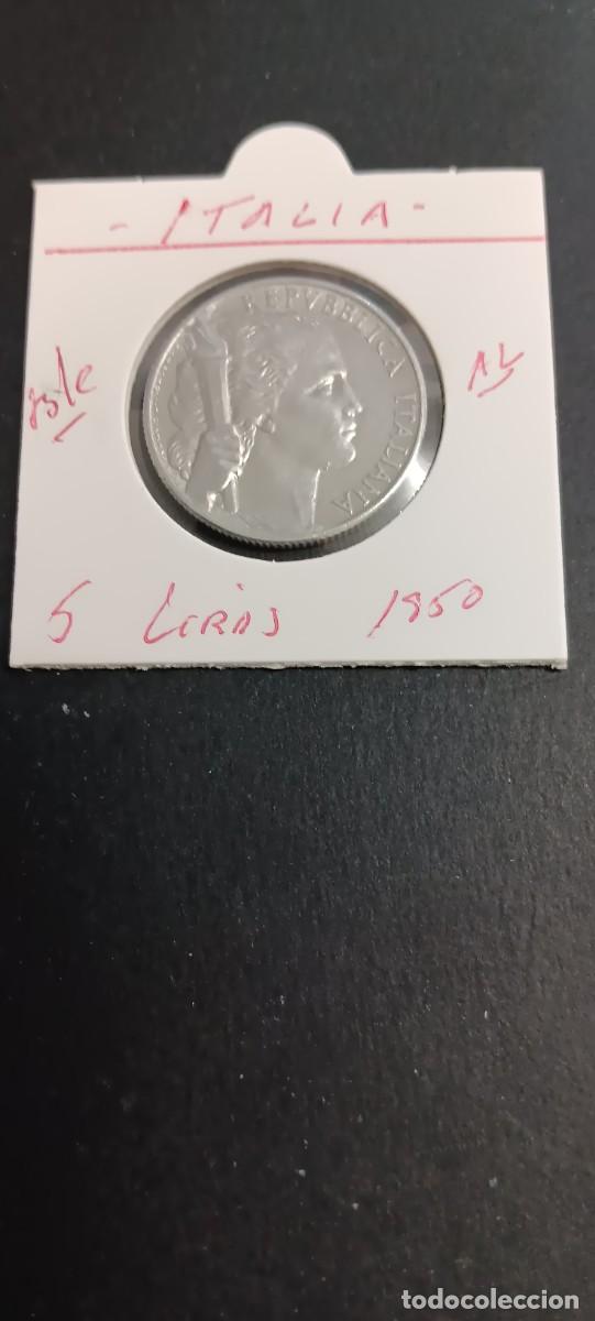 Monedas antiguas de Europa: ITALIA 5 LIRAS 1950 BC KM=89 (ALUMINIO)