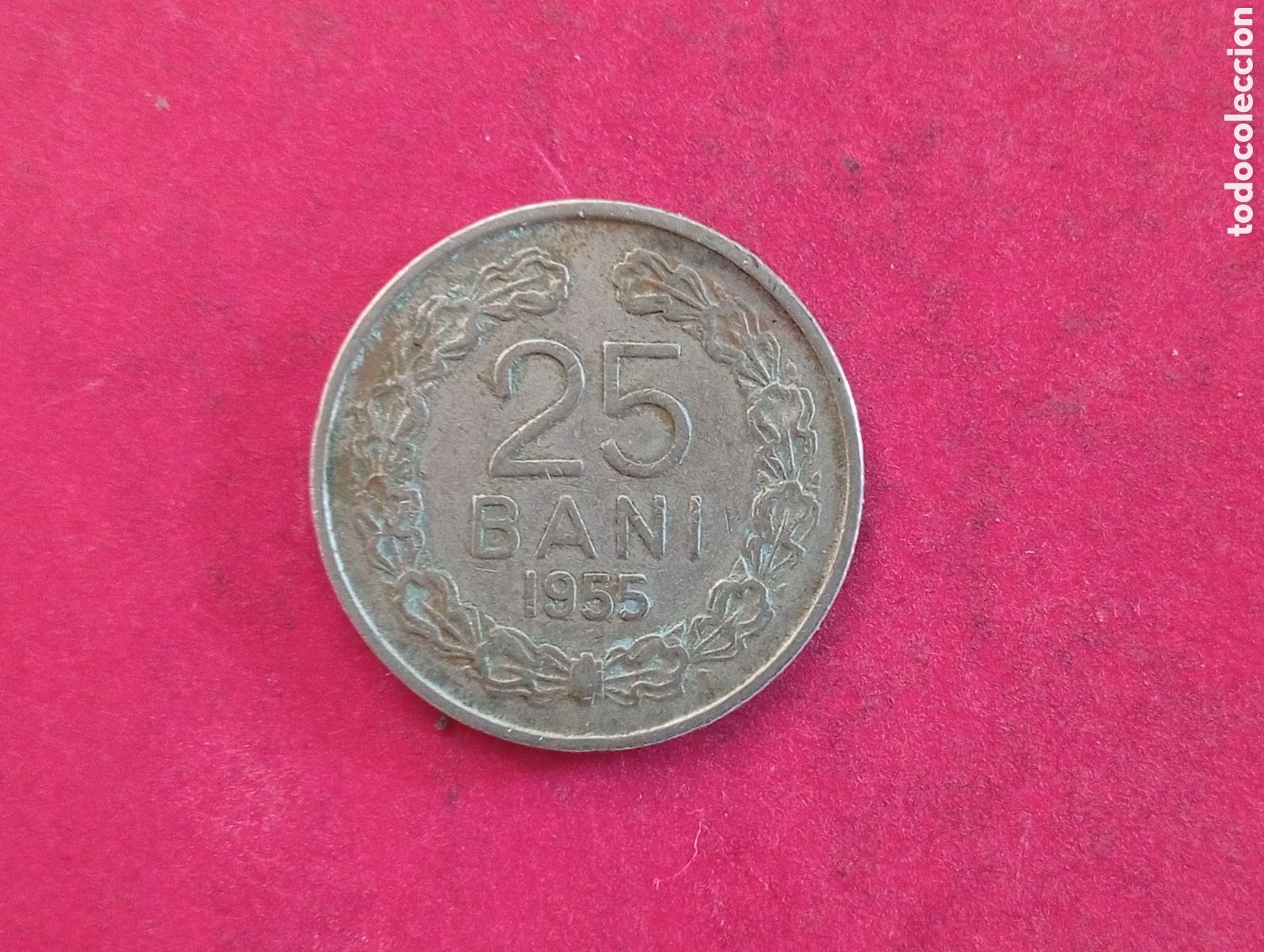 Monedas antiguas de Europa: 25 bani de Ruman&iacute;a 1955