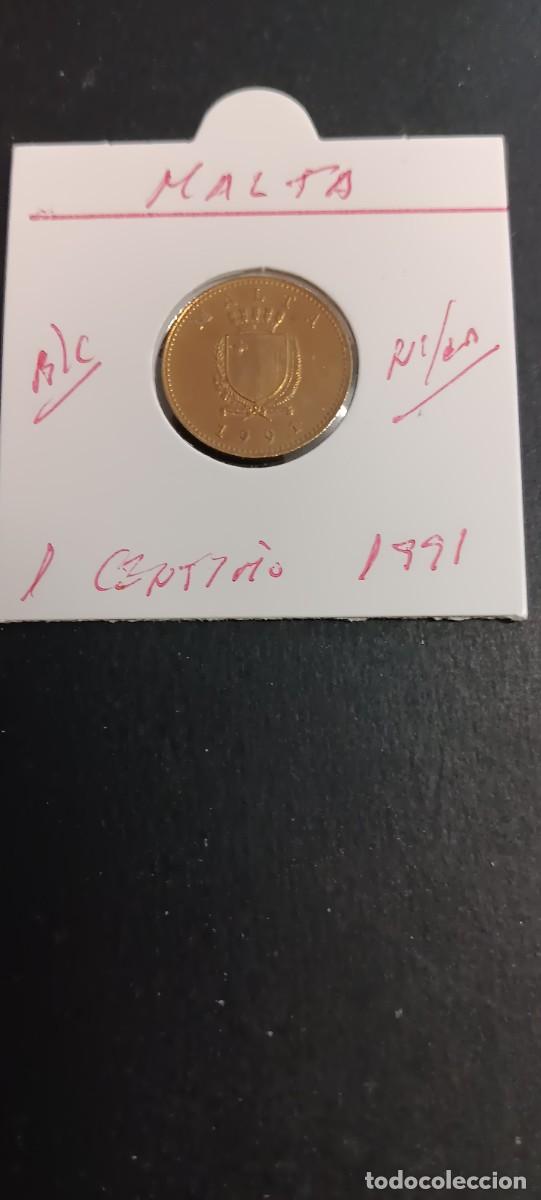Monedas antiguas de Europa: MALTA 1 CENTIMO 1991 BC KM=93 (NIQUEL-LAT&Oacute;N)